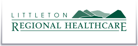 Logo with stylized mountains and text related to national health.